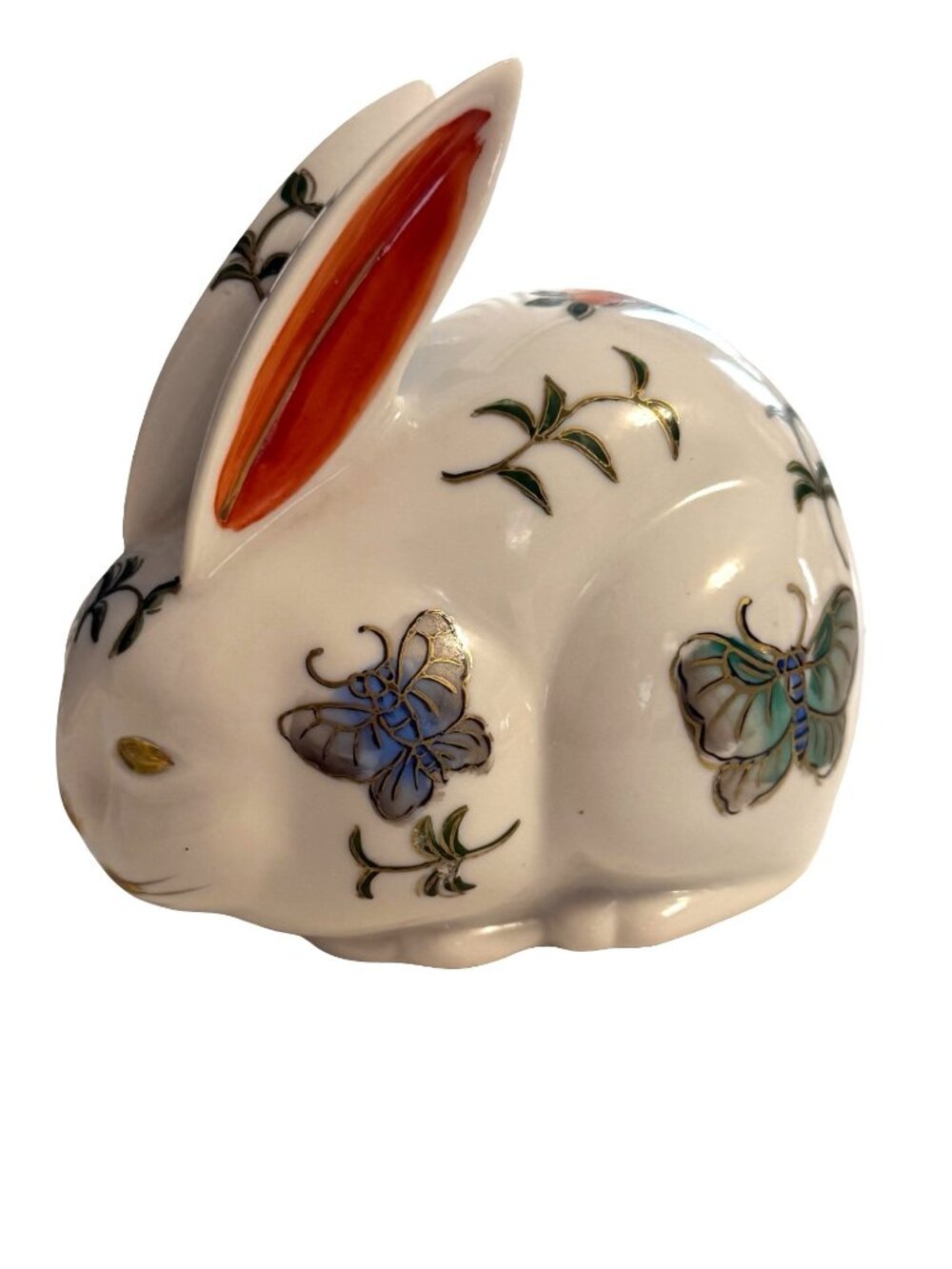 Andrea by Sadek Porcelain Bunny Figurine Butterfly Rabbit Made in Japan - Picture 7 of 10